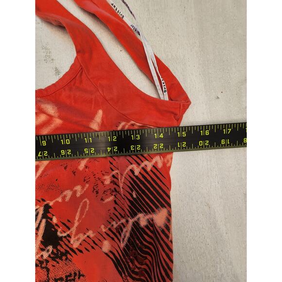 Drifter Women's Knit Dress SZ Small Drop Waist Crossed Straps Y2K - Picture 9 of 10